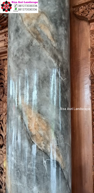 Risa Asri Landscape - Cat Wash Motif Marmer kayu
