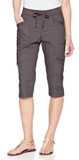 Lee Women's Petite Relaxed Fit Margeaux Knit Waist Cargo Capri Pant