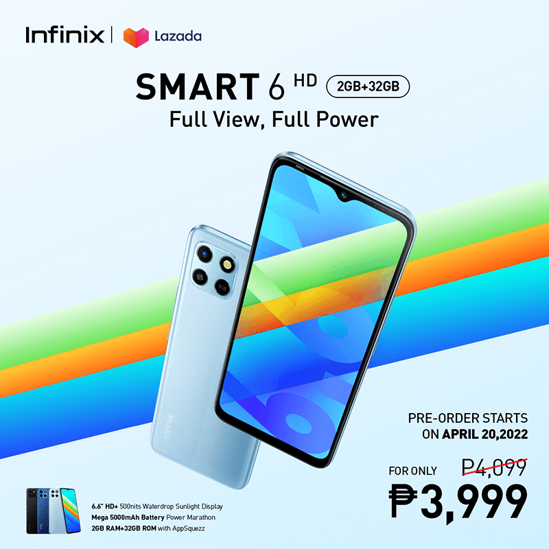 Infinix outs Smart 6 HD with a 6.6-inch screen and budget price tag in the Philippines!