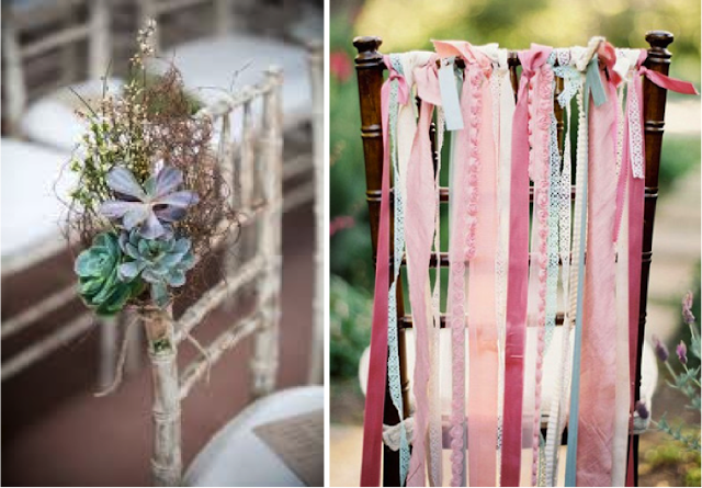 Decoracion para sillas de boda