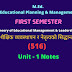 M Ed - (EPM) - "Theory of Educational Management & Leadership" (516), Unit -1 Notes