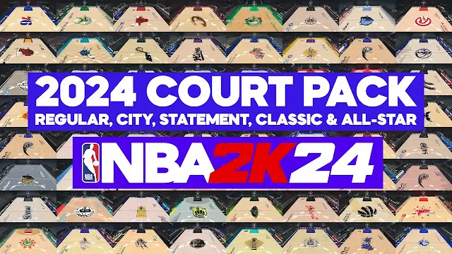 NBA 2K24 2024 Courts Pack (Regular, Statement, City, Classic & All Star)