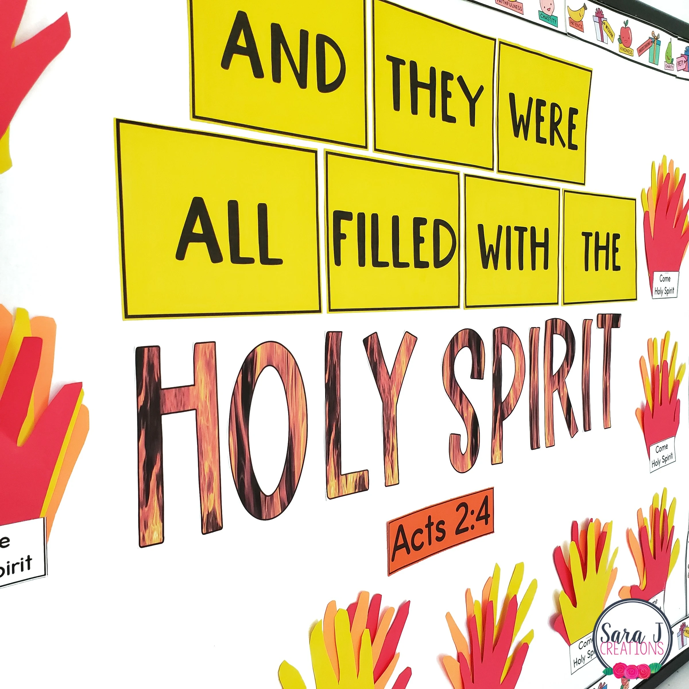 Filled with the Holy Spirit bulletin board