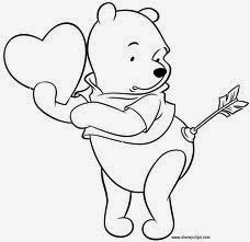 Winnie The Pooh Valentines Coloring Pages 8