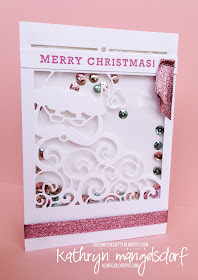 Stampin' Up! Detailed Santa Thinlits Dies Christmas Shaker Card created by Kathryn Mangelsdorf