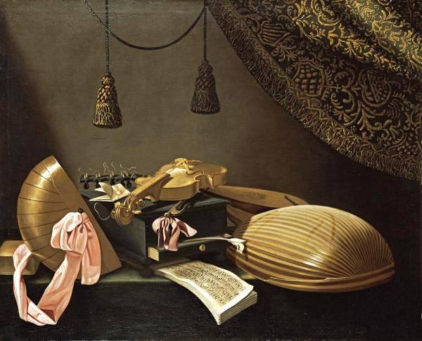 Evaristo Baschenis (1617-1677) Nature morte avec instruments de musique Collection privée