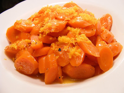 Maple glazed orange carrots
