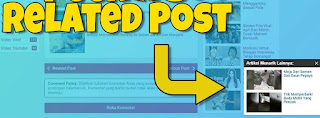 Add Widget Peek a Boo Related Post for Non AMP Blog