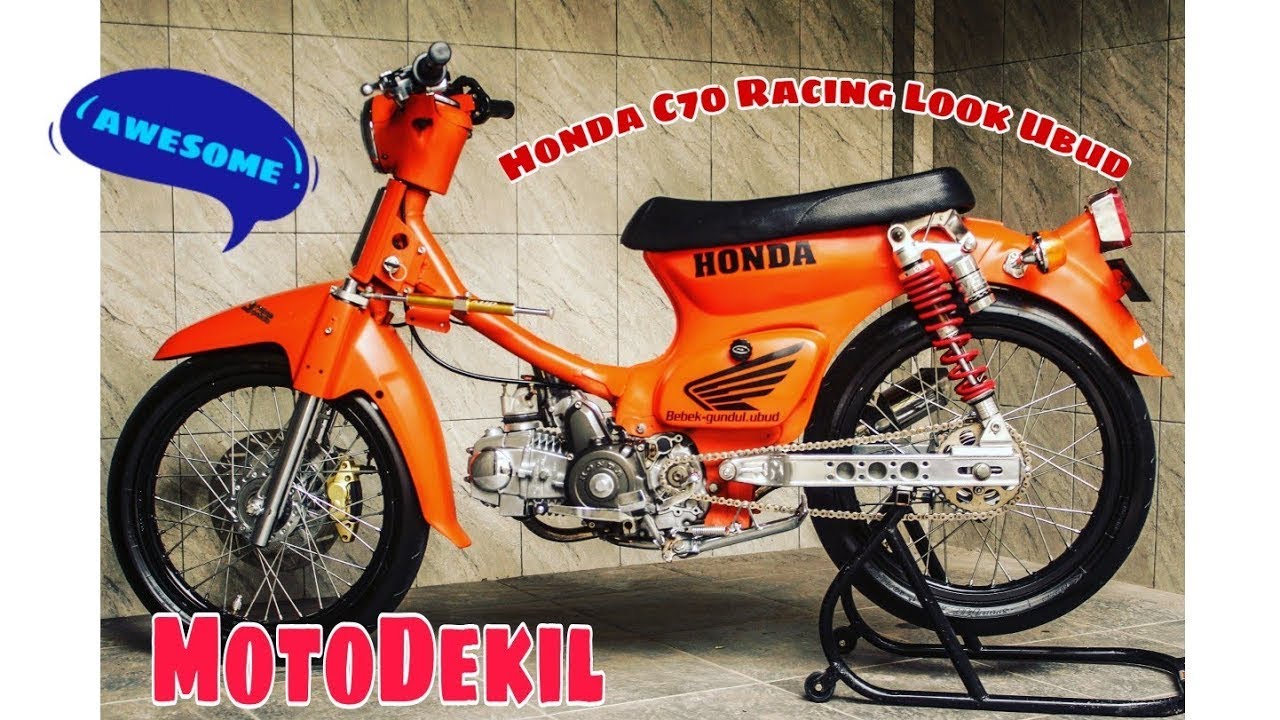 C70 Modifikasi Racing Look Sport Bali Orange By Att Suardana Moto Dekil
