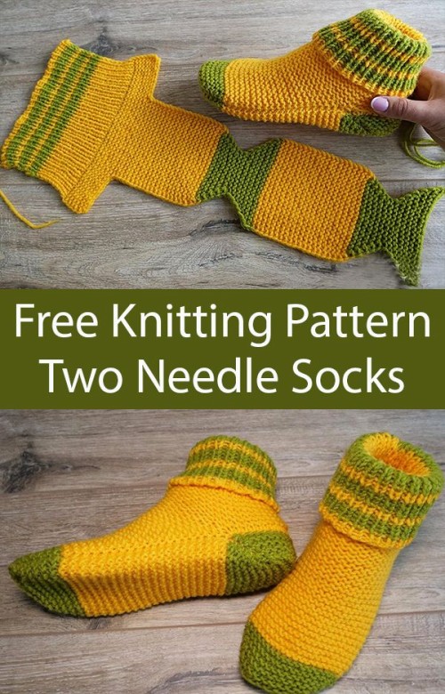 Two Needle Socks - Free Knitting Pattern