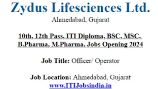 Zydus Lifesciences Walk-in-Interview 2024: 10th, 12th Pass, ITI Diploma, BSC, MSC,  B.Pharma, M.Pharma, Jobs Openings | Campus Placement