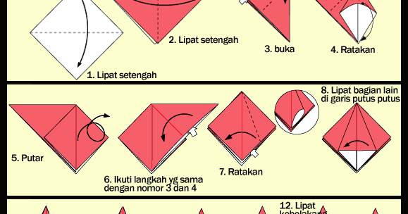 Cara Membuat Origami KEPITING Untuk  Anak 