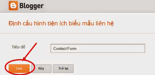 Định cấu hình tiện ích biểu mẫu liên hệ