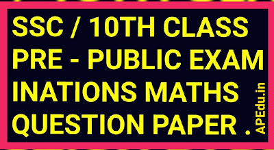  PRE - FINAL EXAMINATIONS - 2019 - 2020 Mathematics