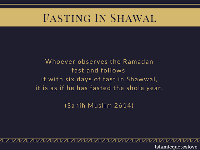  Don't let this opportunity pass by, by fasting just  6 days of shawwal  (this month) you'll be rewarded as if you've been  fasting a whole year. Tag someone who you want to fast the 6 days with..