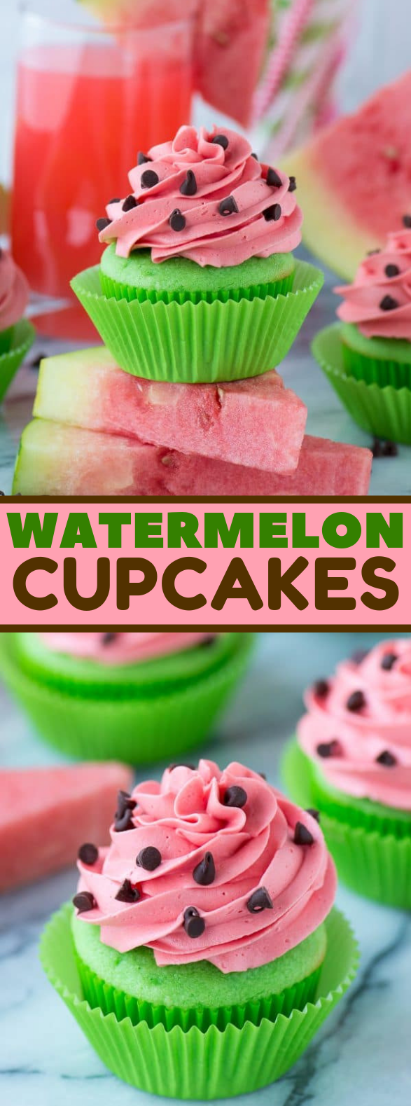 Watermelon Cupcakes #desserts #cakes