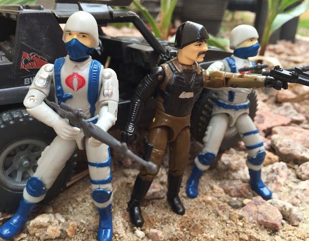 1984 Cobra Stinger, Black Major, Desert Cobra Trooper, Major Bludd, Snow Serpent Troopers