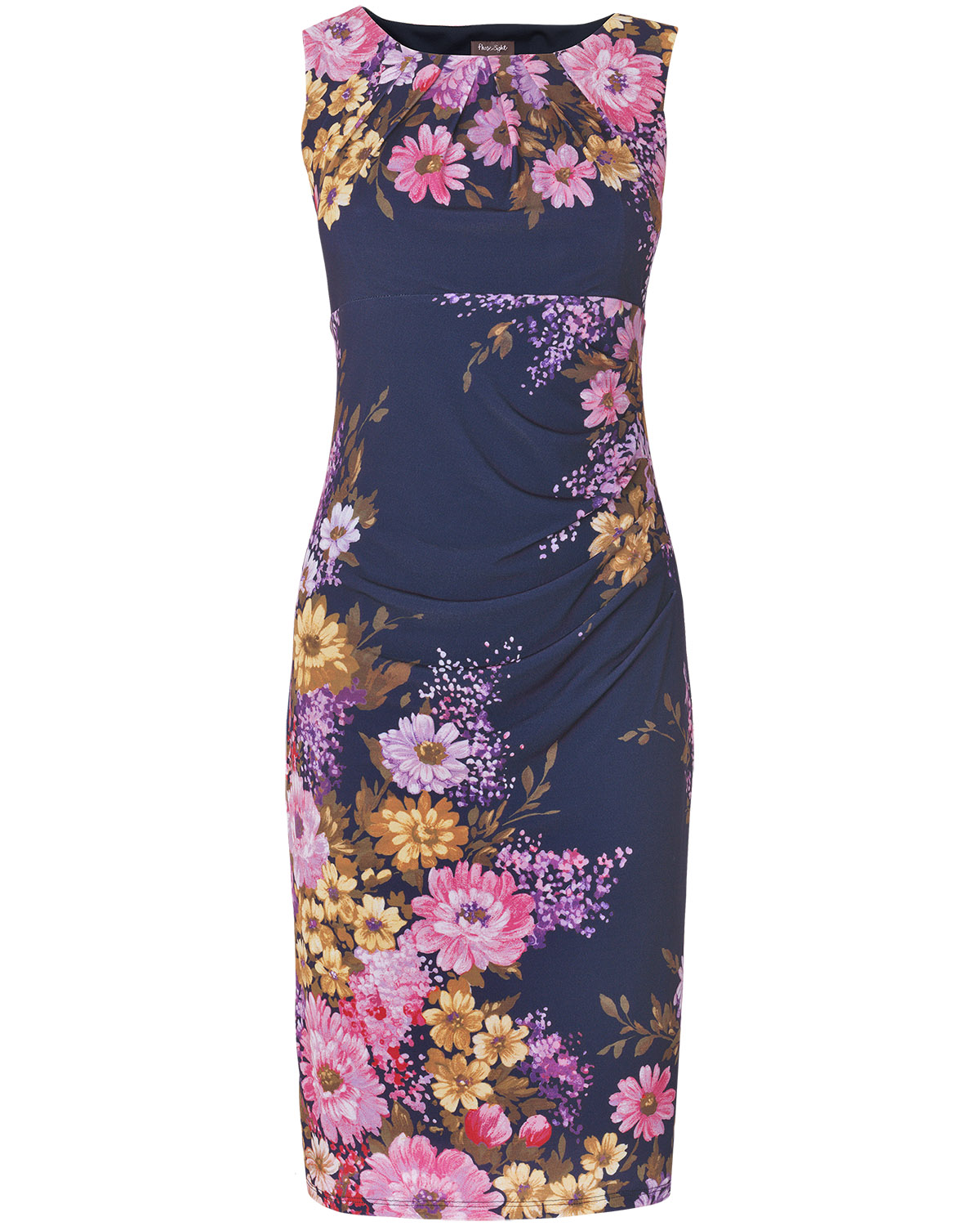 navy and floral dressi love the dark background and the pretty colours ...