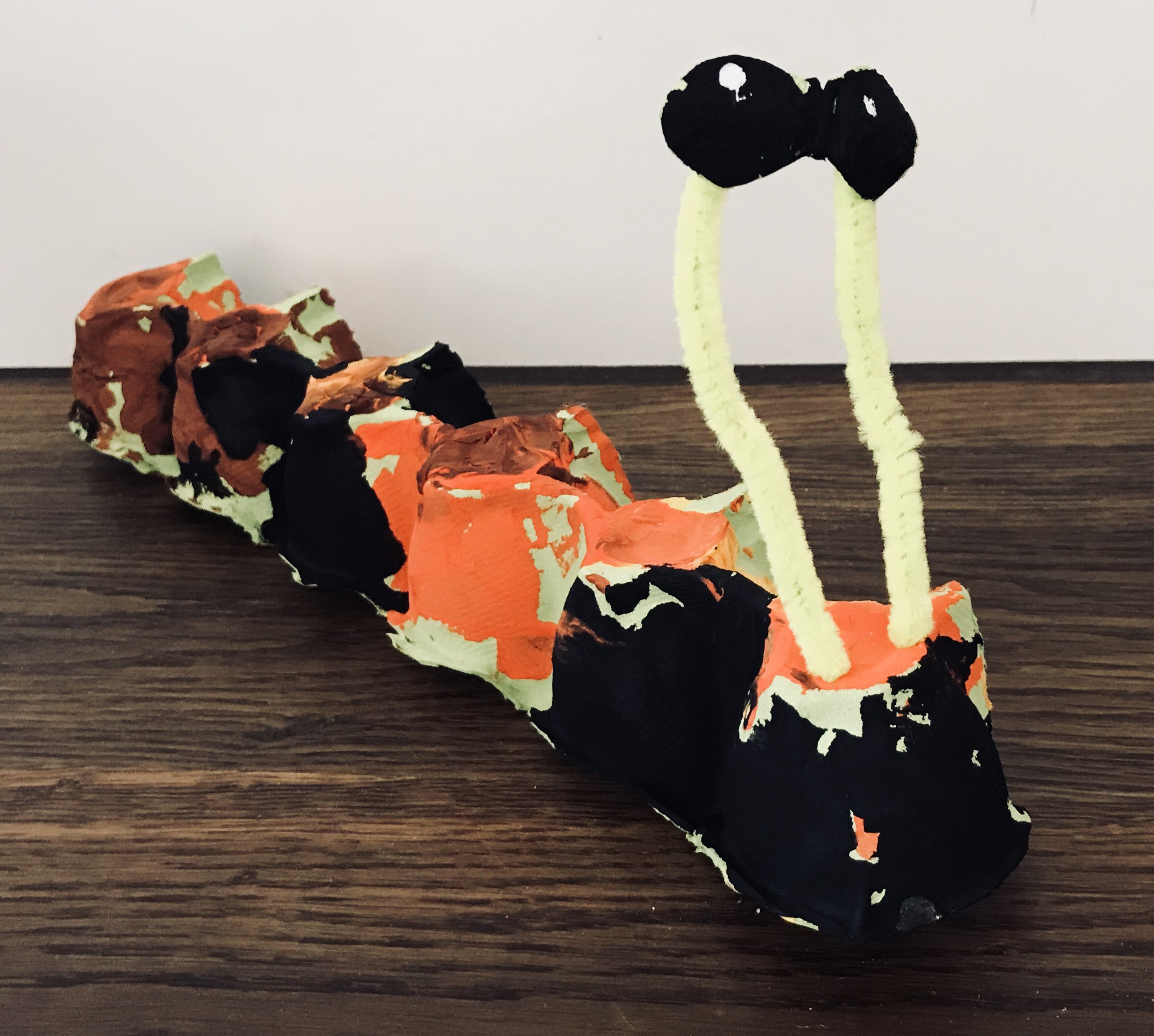 chenille boîte œuf peinture