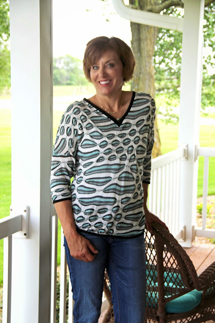 Seamwork Aberdeen shirt from Mood Fabrics' sweater knit