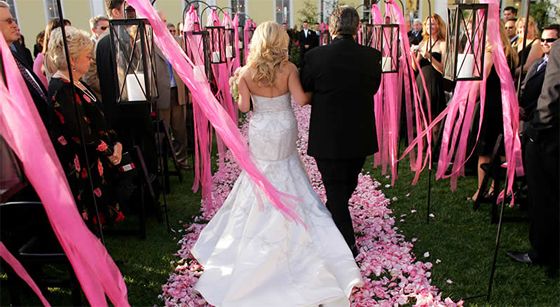  of a hot pink and black color scheme against a beachy blue backdrop 