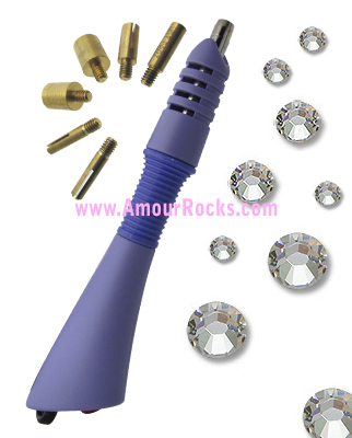 apply rhinestones using the hot fix applicator tool