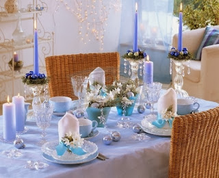 Christmas table decoration Color Blue, Part 2