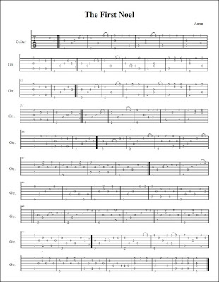 The First Noel Classical Guitar Christmas Tabs