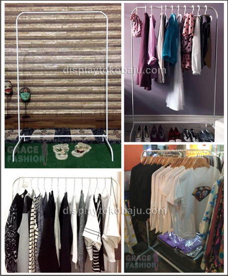  Rak  Baju Putih MULIG Display  Toko Baju Jual  Manekin 