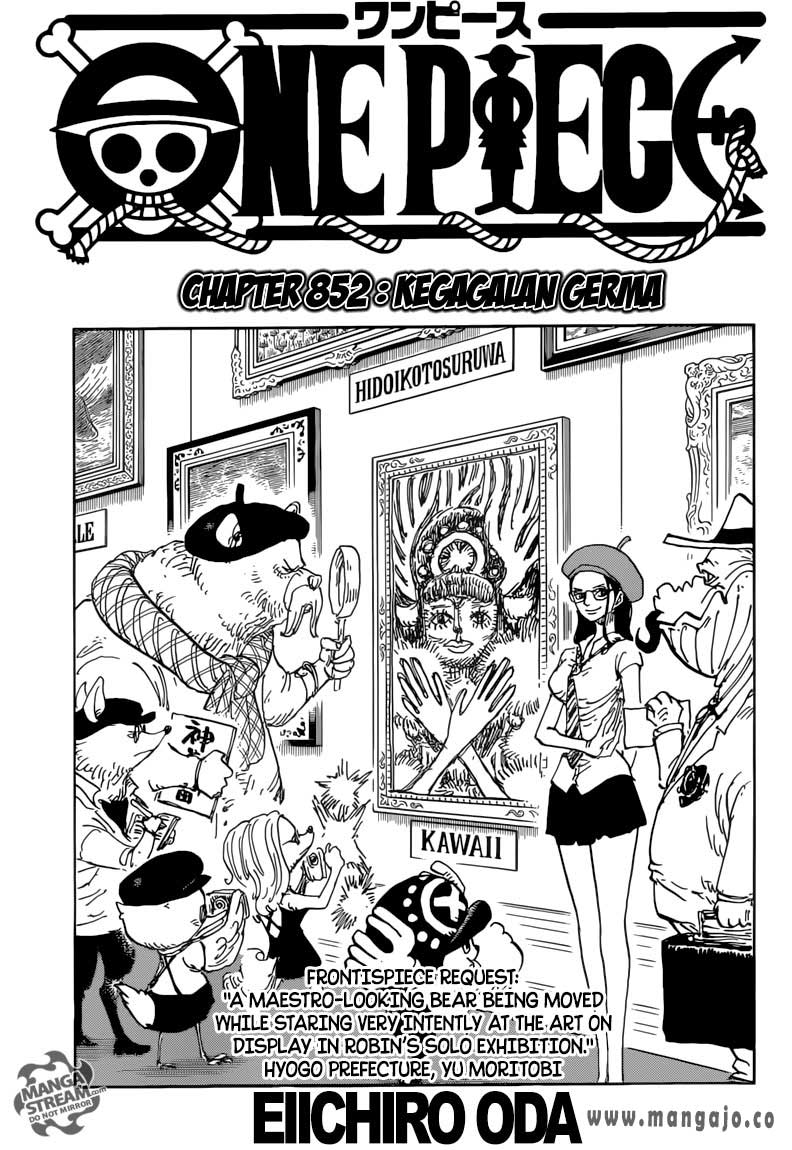 Baca One Piece Online Indo 852 - Spoiler One Piece chapter 853 Mangajo