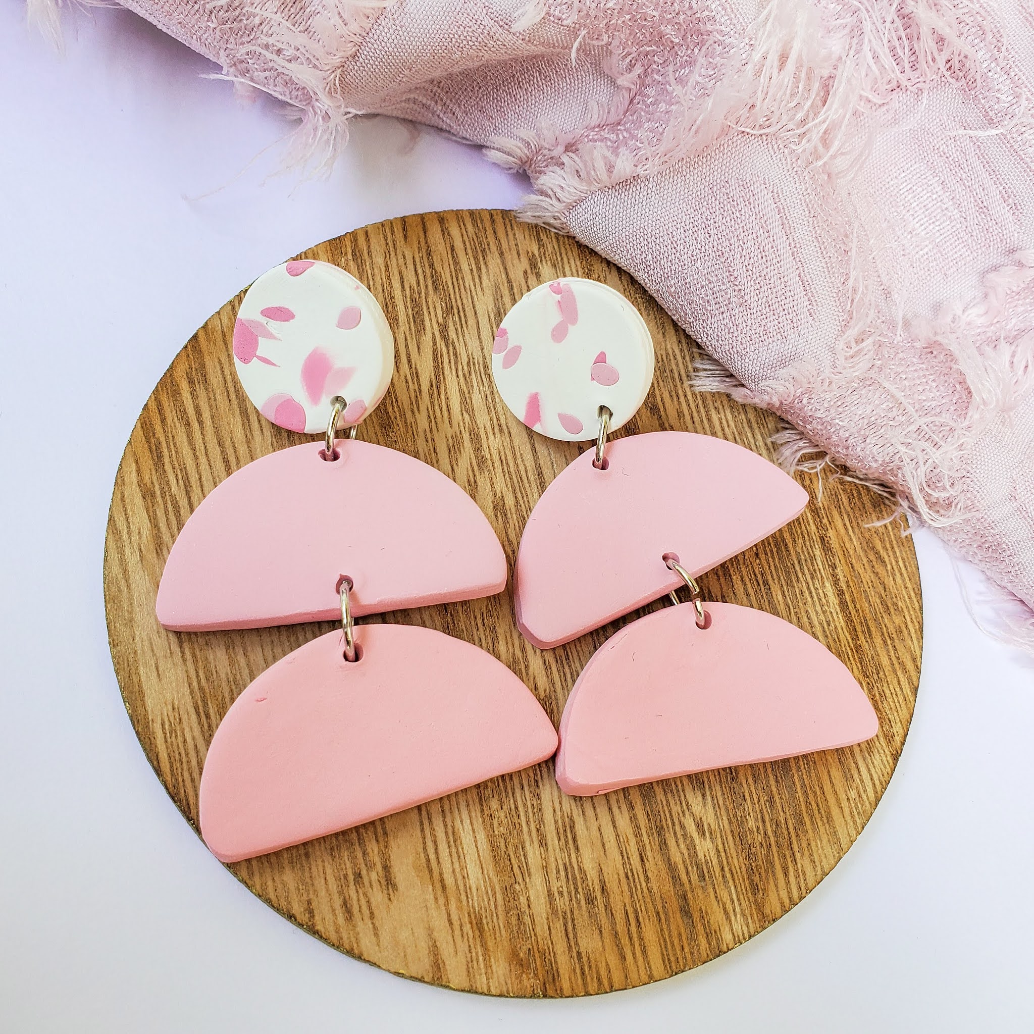 Hello Amess - Amelia drop polymer clay statement earrings