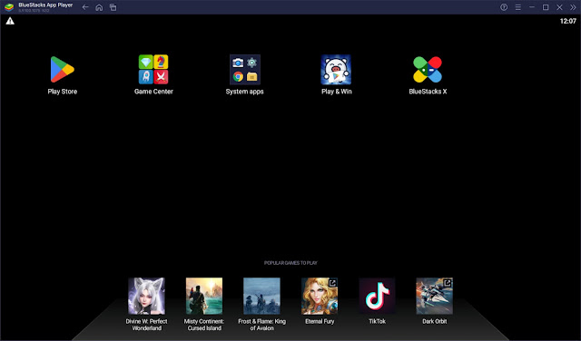 opening System apps using Bluestacks