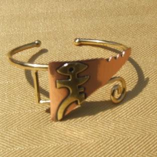 ethnic and tribal jewellery, copper bracelet, modern man bracelet