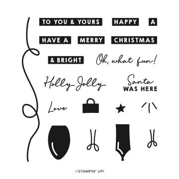 Merry and bright stampin up simple easy stamping Christmas card