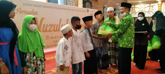 DMI NTB,Gelar Nuzulul Qur'an  Dirangkai Dengan Buka Bersama Dan Santunan Ratusan Yatim