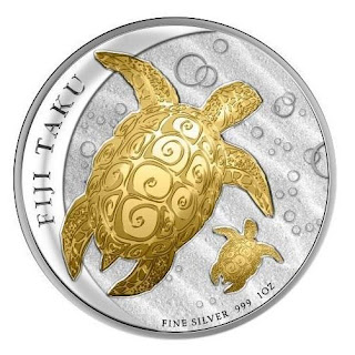 Fiji 2 Dollars Gold-plated Silver Coin 2012 Gilded Fiji Taku