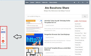 Cara Pasang Widget Sosial Media Melayang di Blog