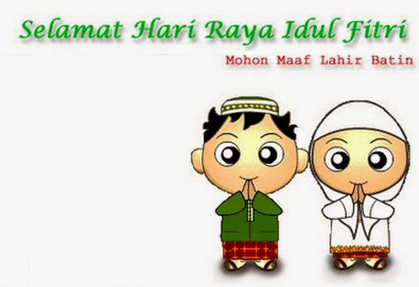 Gambar Kartun Islami Idul Fitri  Top Gambar