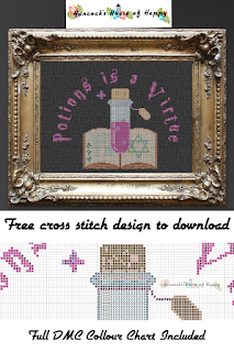 It's a Kind of Magic! Potions is a Virtue. A Magnificent Magical Pun Free Cross Stitch Pattern, Free Potions Cross Stitch Pattern to Download, potions cross stitch pattern, free magic potion cross stitch, magical cross stitch pattern, magic cross stitch, magical cross stitch, mystical cross stitch, wicca cross stitch, wizard cross stitch, witch cross stitch, cross stitch funny, subversive cross stitch, cross stitch home, cross stitch design, diy cross stitch, adult cross stitch, cross stitch patterns, cross stitch funny subversive, modern cross stitch, cross stitch art, inappropriate cross stitch, modern cross stitch, cross stitch, free cross stitch, free cross stitch design, free cross stitch designs to download, free cross stitch patterns to download, downloadable free cross stitch patterns, darmowy wzór haftu krzyżykowego, フリークロスステッチパターン, grátis padrão de ponto cruz, gratuito design de ponto de cruz, motif de point de croix gratuit, gratis kruissteek patroon, gratis borduurpatronen kruissteek downloaden, вышивка крестом