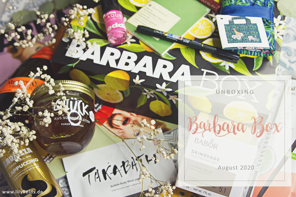 Barbara Box - August 2020 "La Dolce Vita" - unboxing