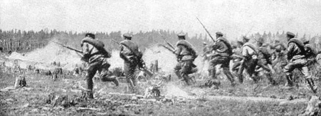 Russian soldiers attack at the Battle of Tannenberg 1914 worldwartwo.filminspector.com