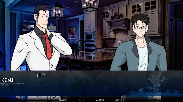 Kenji and Daichi having a conversation in the kitchen