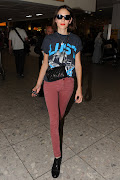 Alexa Chung at Heathrow Airport, London (preppie alexa chung at heathrow airport lo)