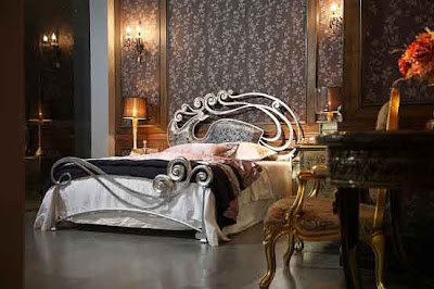 Wrought Iron Canopy  on Opulent Wrought Iron Bed