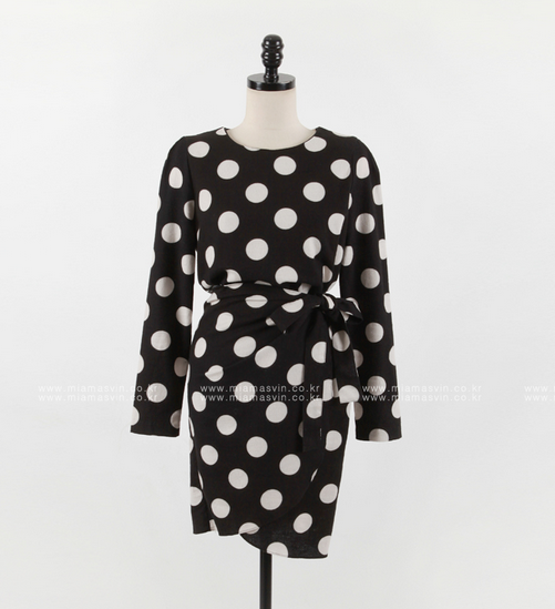 Dotted Long Sleeve Dress