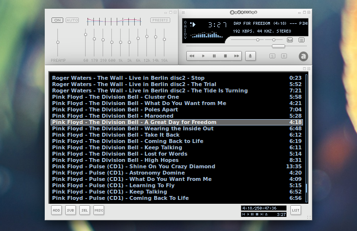 Audacious 3.5 Ubuntu Winamp interface