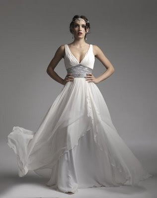 grecian fairy wedding dress