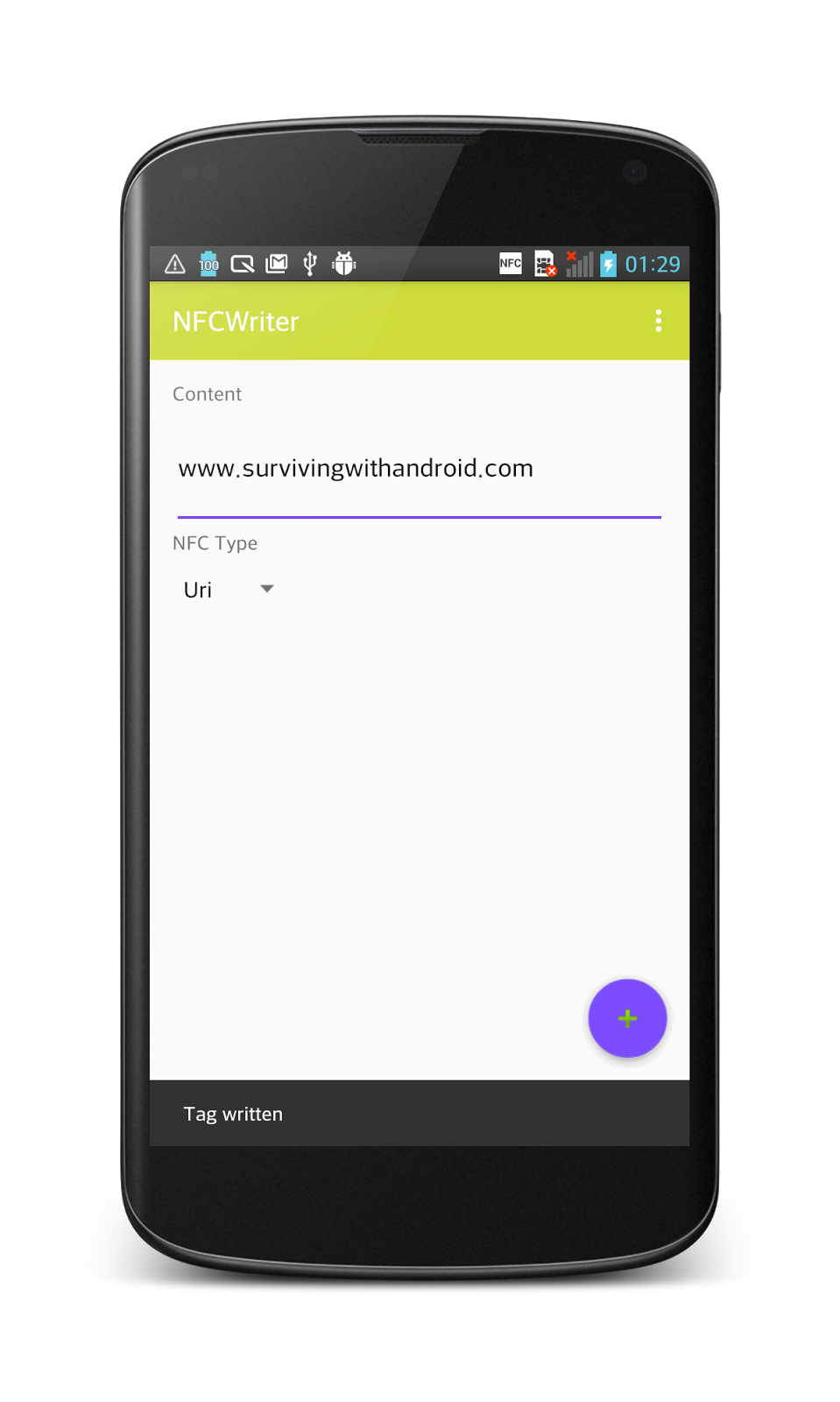 How to write NFC tag in Android My New Android Tutorial