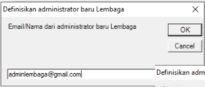 masukkan email admin