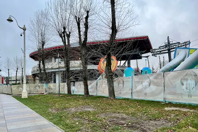 ВДНХ, Кольцевая дорога, строящийся парк аттракционов «Парк будущего»
